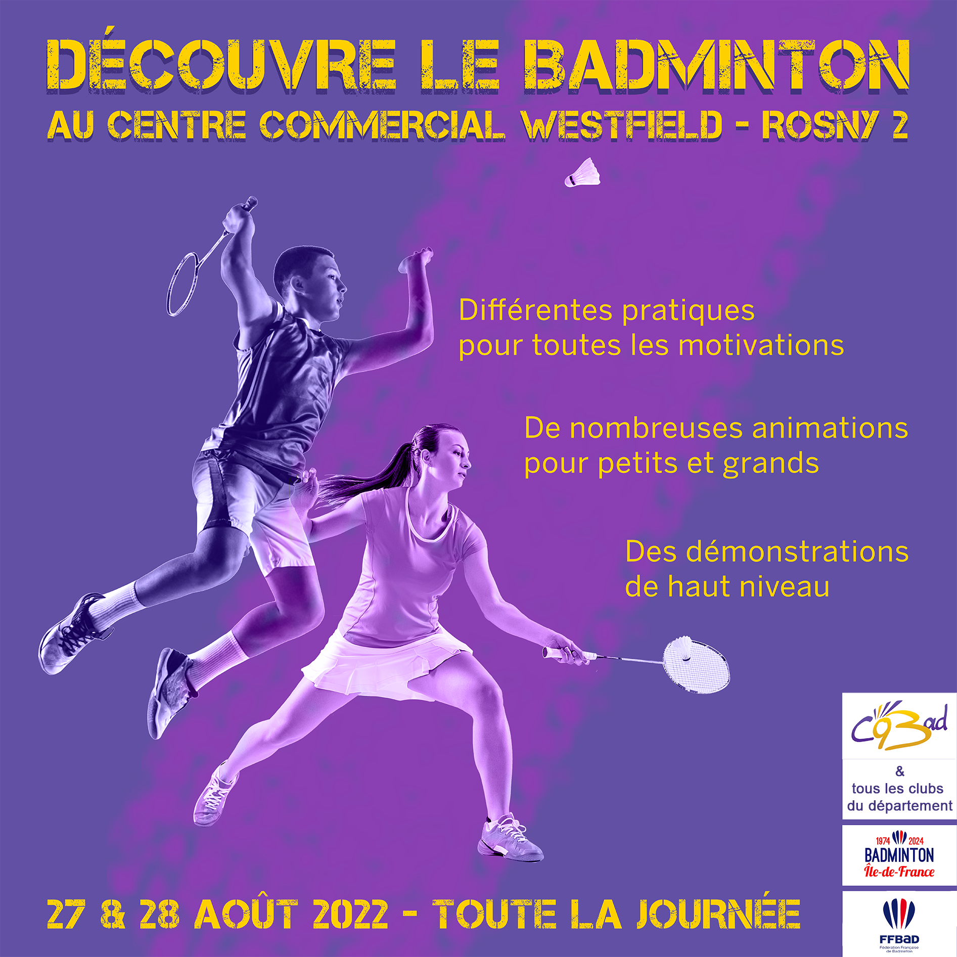 Du Badminton Au Centre Commercial Westfield De Rosny Comit